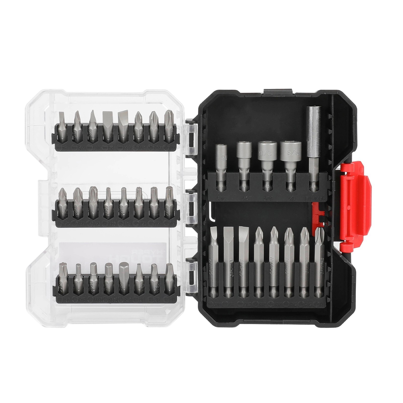 37-Pc Screwdriver Bit Set Includes Magnetic Bit Holder Storage Case Home Garage