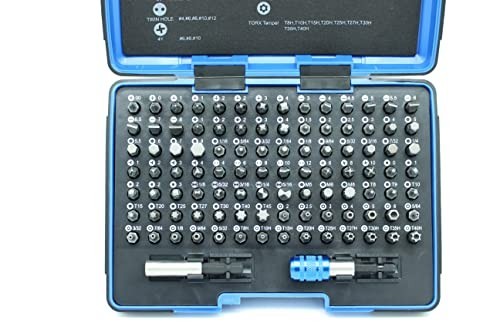 TEMO 100 Piece Security Screwdriver Bit Set with 2 Quick Chucks