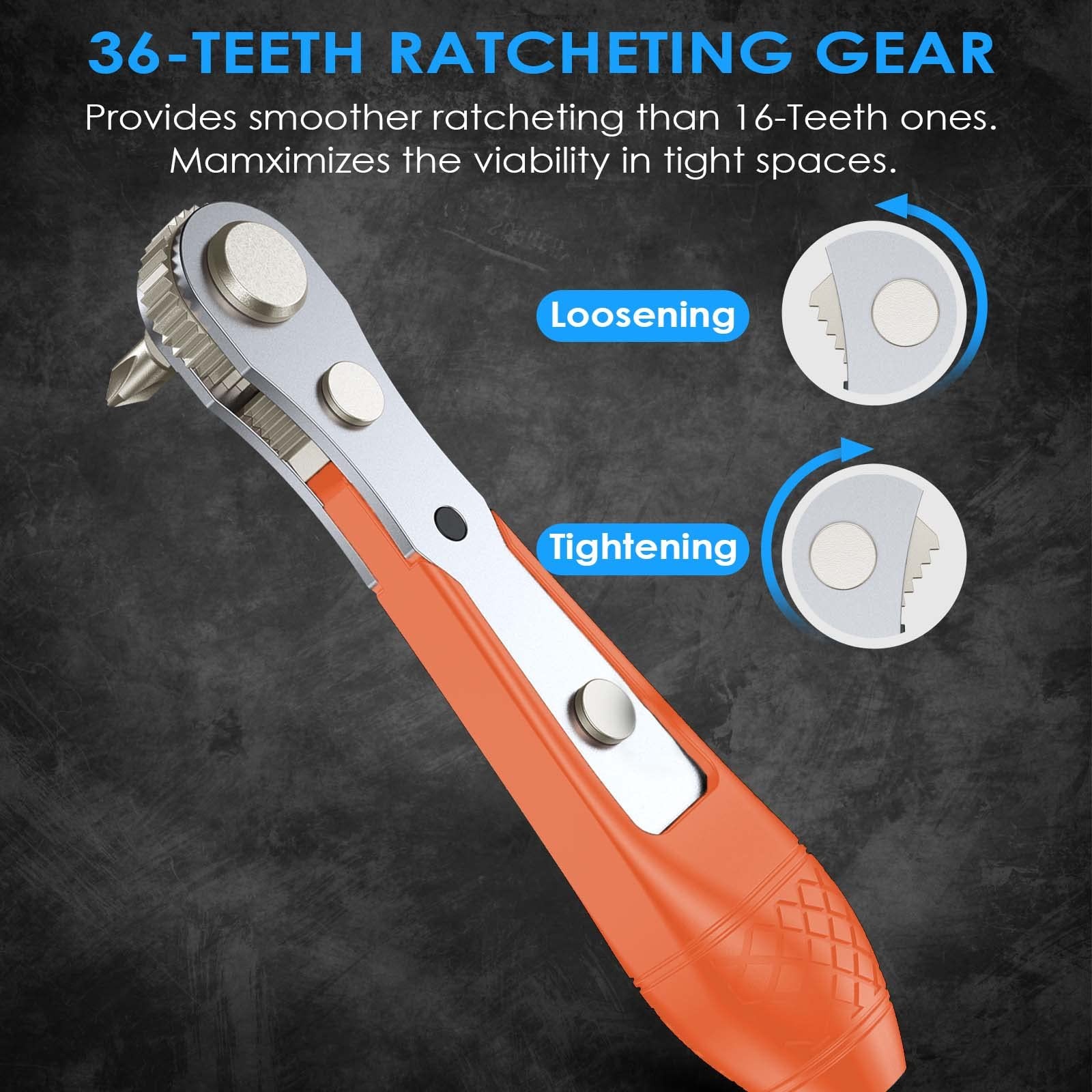 GreaTalent 133in1 Mini Ratchet Screwdriver Set CrV Bit Kit Silver Tool Set