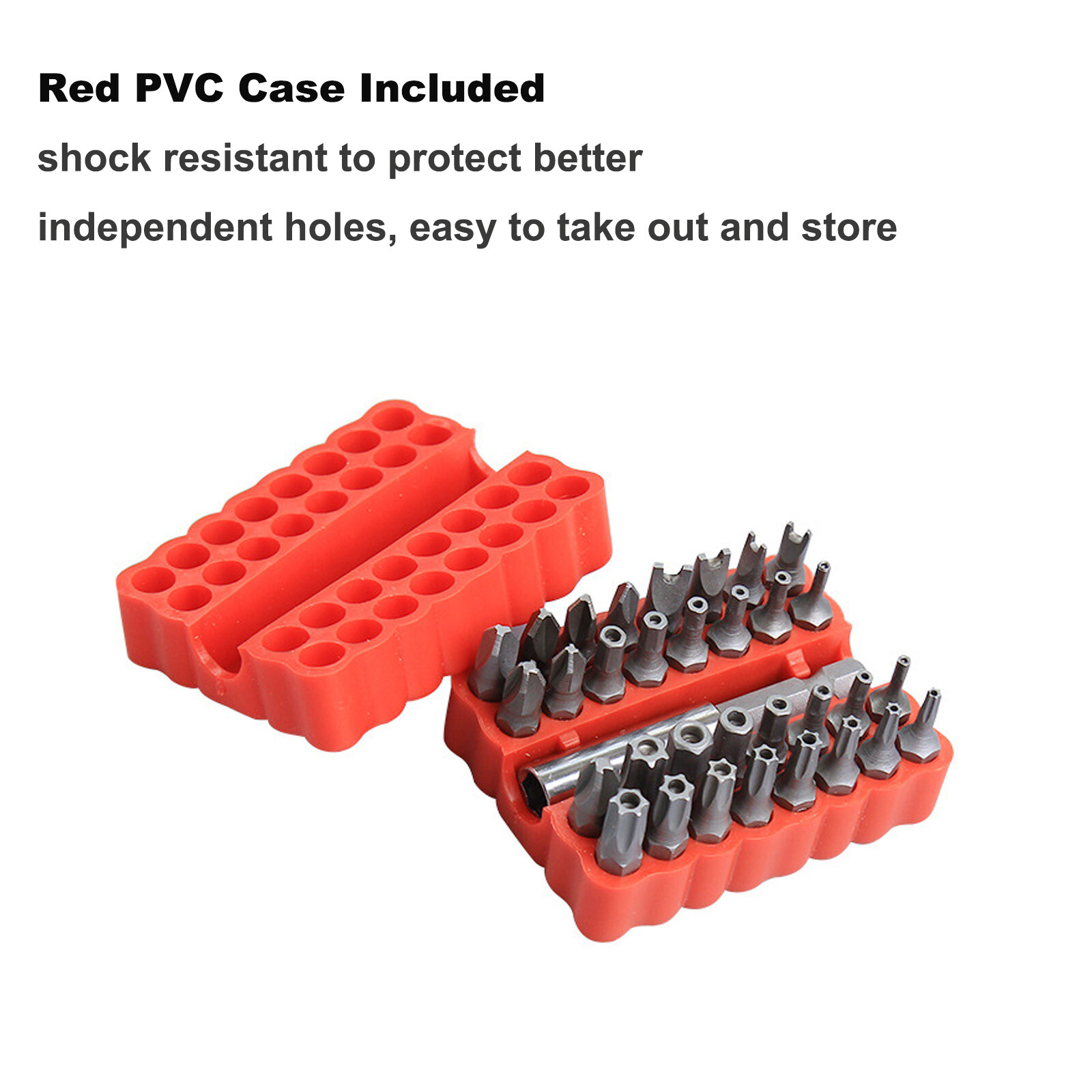 33 PCS with 1/4″ Extension Bit Holder Screwdriver Bit Set Hex Head Drill Bit Set