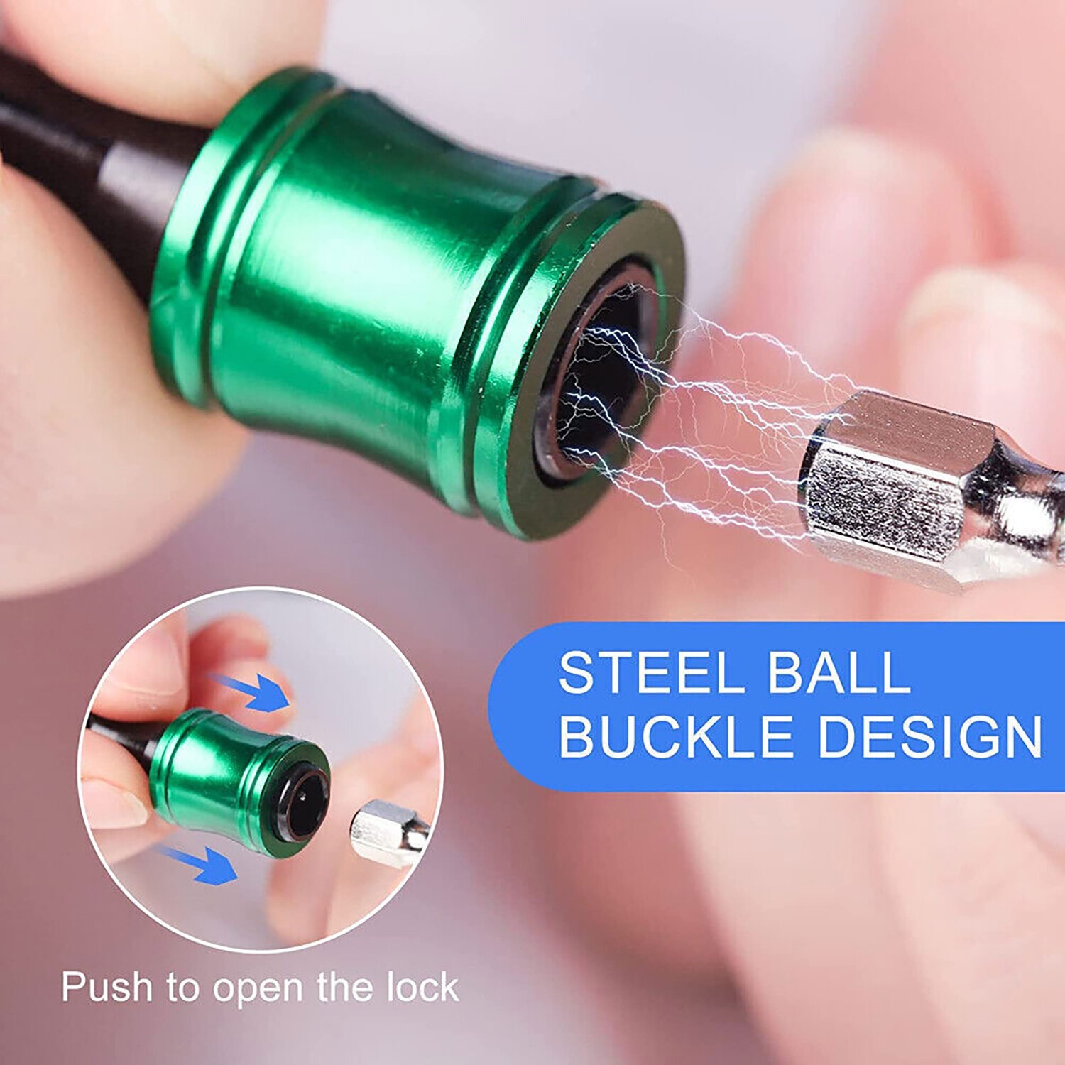 1/4″ Hex Shank Quick Release Keychain Screwdriver Drill Bit Holder Bit Set
