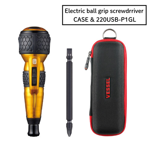 VESSEL 220USB-P1GL & Case Galaxy Electric Ball Grip Driver Limited edition Gold