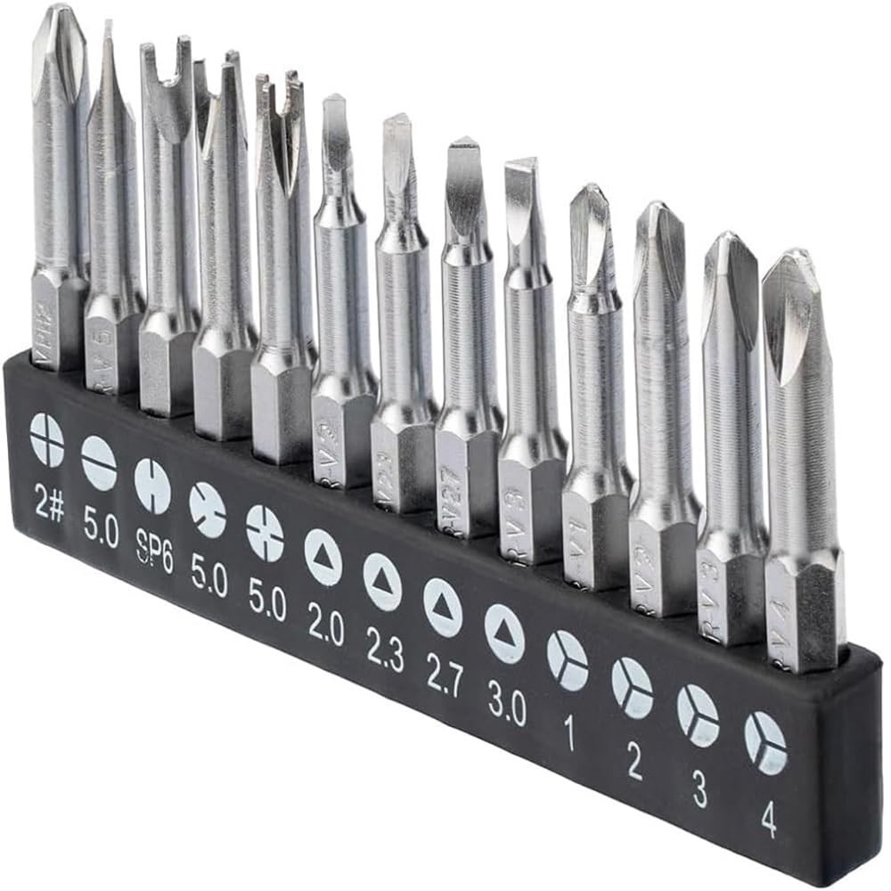 13 Piece Special Shaped 1/4 inch Hex Magnetic CR-V Steel Screwdriver Bit Set