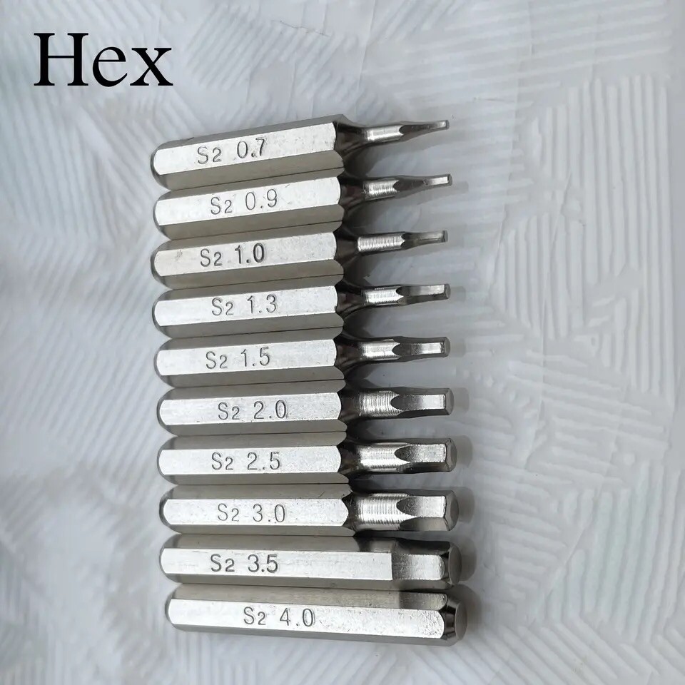 HEX Screwdriver Bits Set H0.7 0.9 1.0 1.3 1.5 2.0 2.5 3.0 3.5 4.0 Mobile Repair