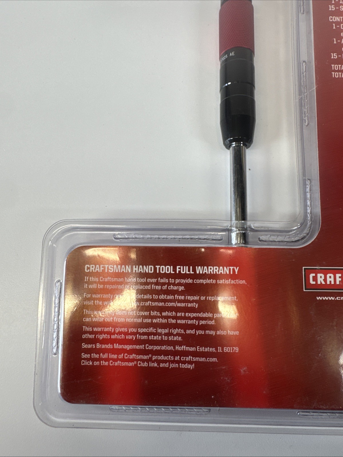 CRAFTSMAN 17 PC. T-HANDLE DRIVER + BITS SET 1/4″ DRIVE MACH SERIES 948025