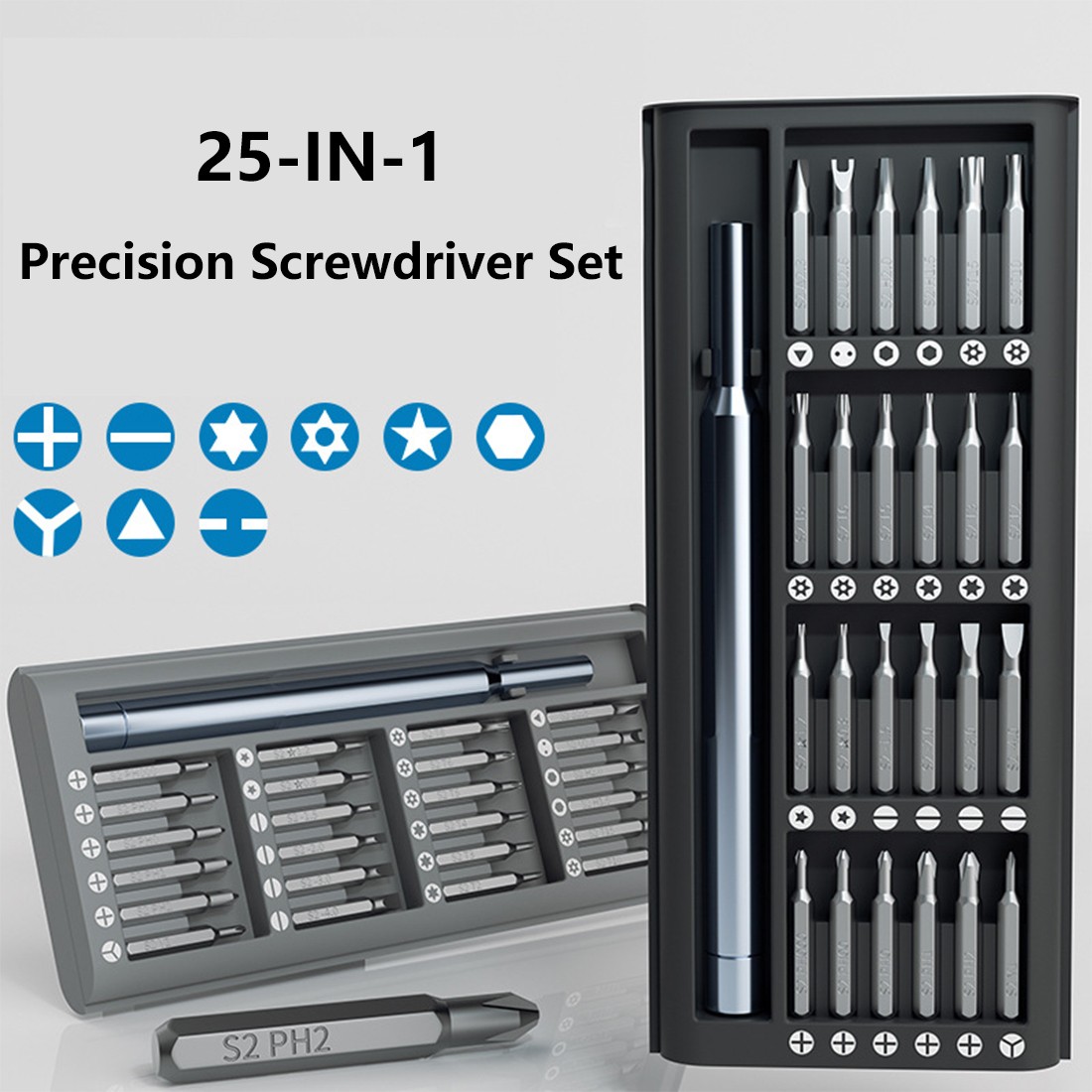 25-IN-1 Precision Screwdriver Set, Mini Repair Tool Kit with Torx , Gift Gadget