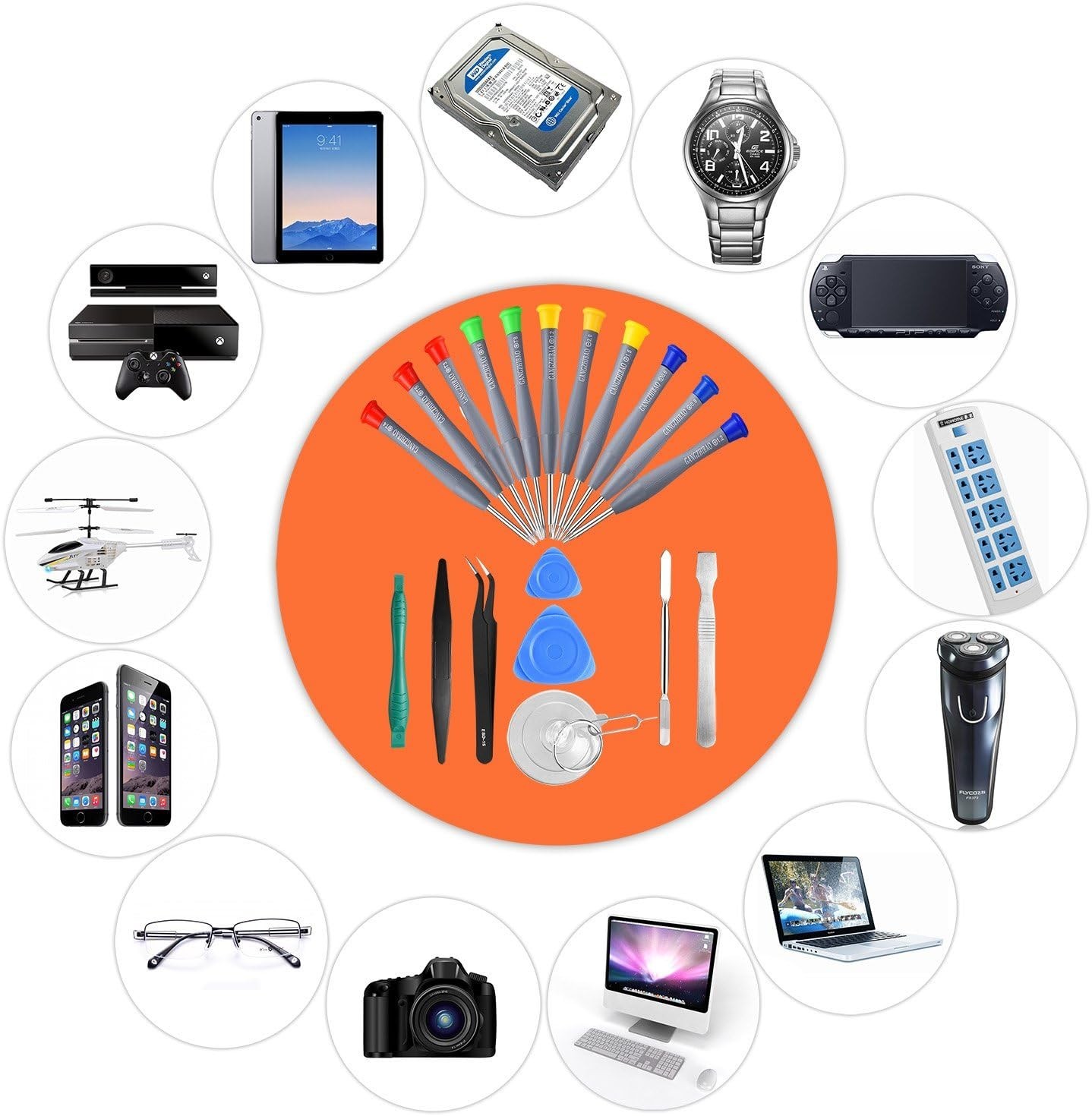 21Pcs Precision Screwdriver Set Magnetic, Repair Tools Kit for Fix Phone/Iphone,