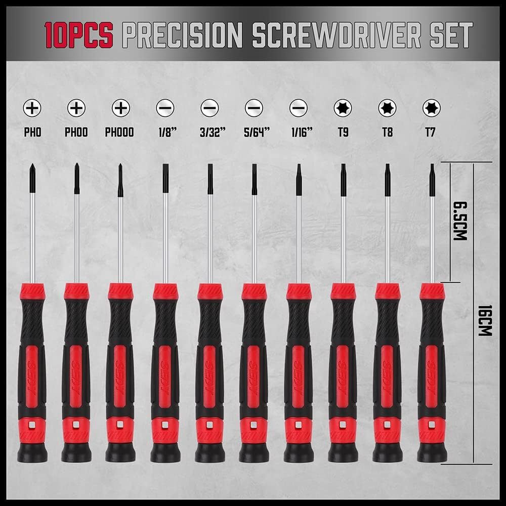 11-Piece Precision Screwdriver Set – Magnetic Mini Screwdrivers for Eyeglasses,