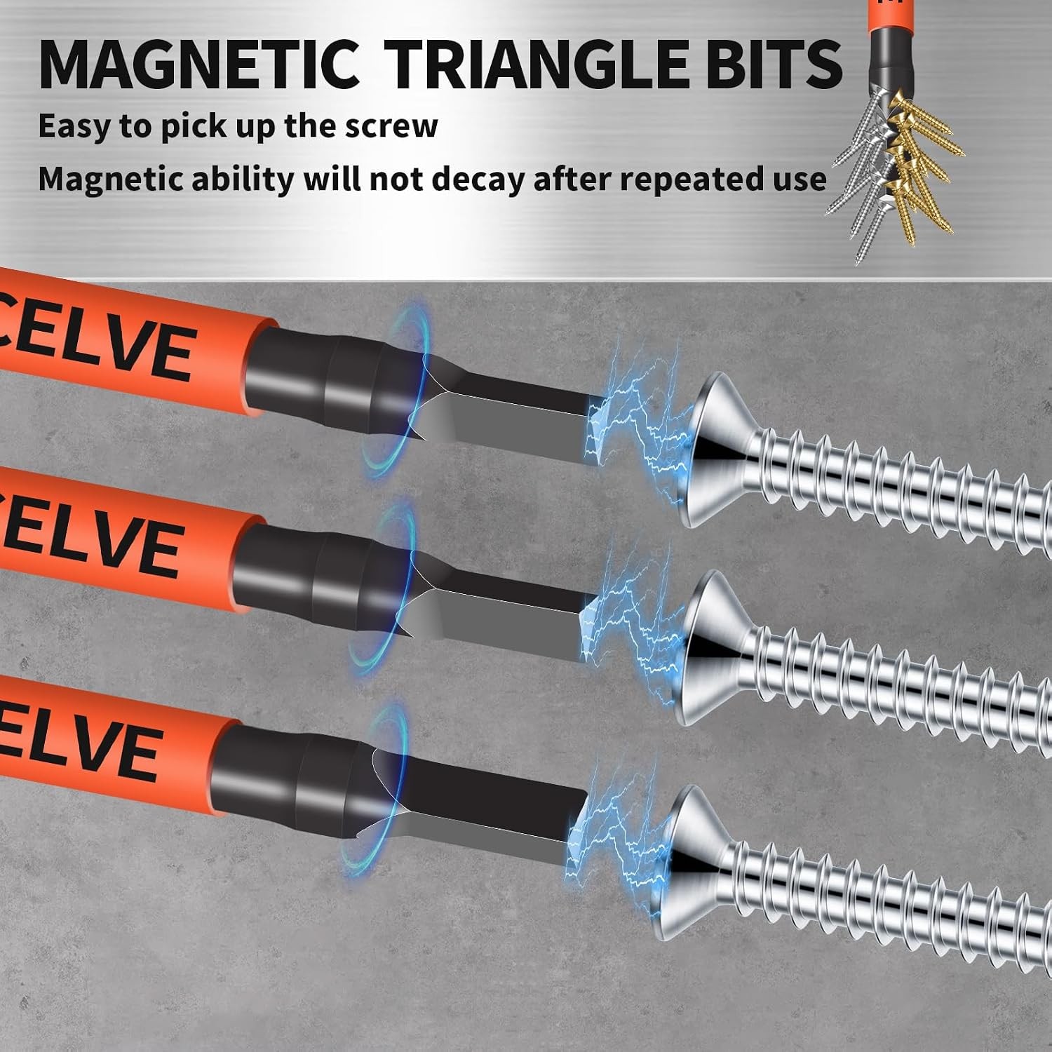 10-Pack Triangle Screwdriver Set – Premium S2 Steel Triangle Bit Set (2.56″ Long