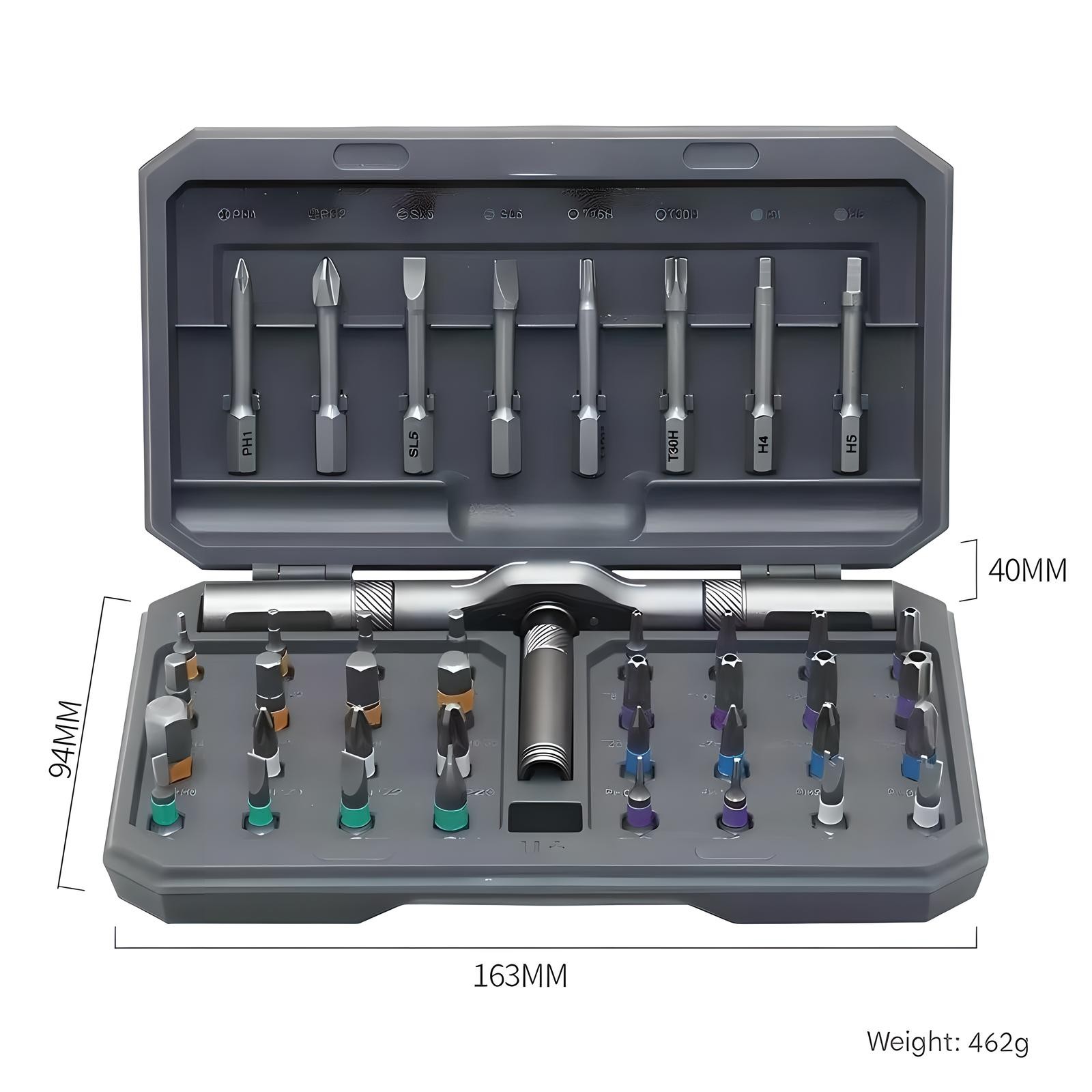42-in-1 Magnetic Screwdriver DIY Ratchet Screwdriver Set Multi Bit Magnetic NEW
