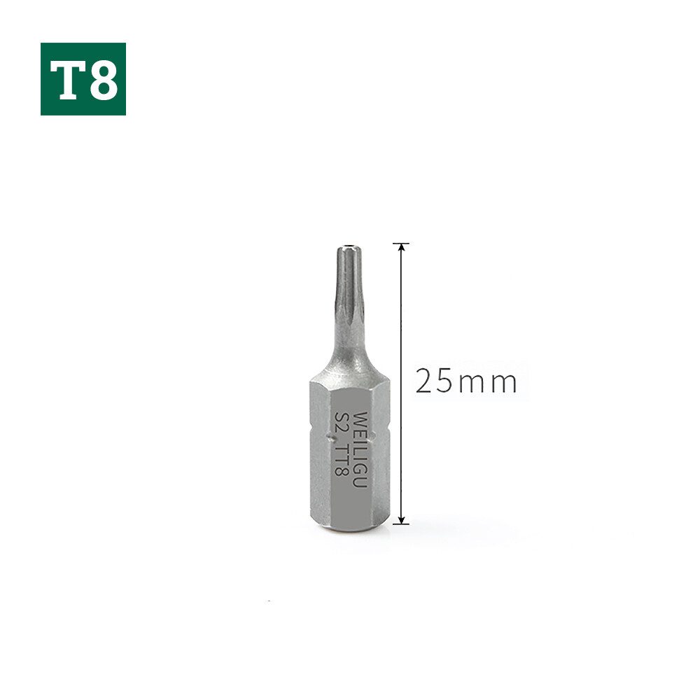 Hexagonal Phillips Flat Head Plum Blossom Short Screwdriver Head Length 25mm