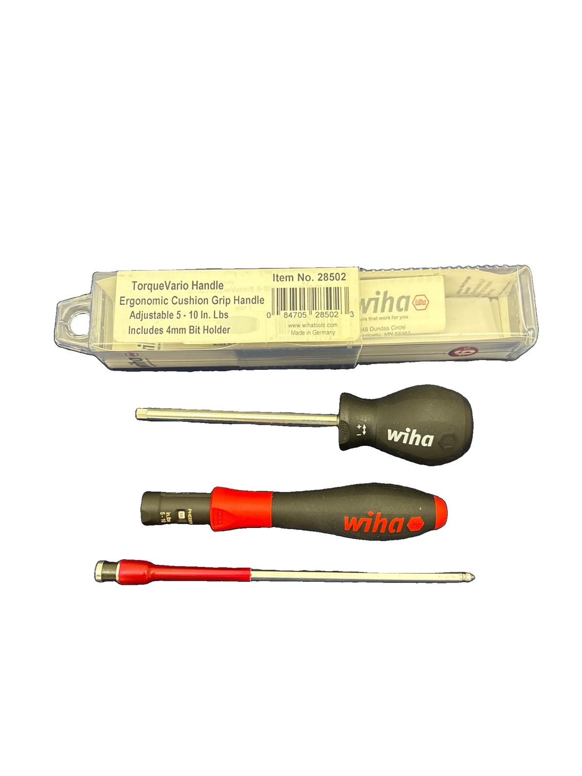 Wiha TorqueVario-S Torque Control Screwdriver Set 5–10 in-lb w/ Calibration Docs