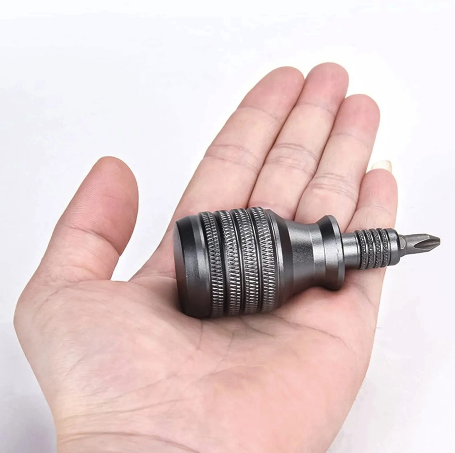 1pc 7-in-1 Mini Screwdriver Set Aluminum Handle EDC Tool Kit – NEW