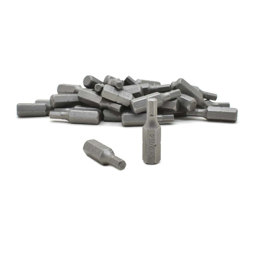 BH111-50PK Single End Hexagonal Screwdriver Bits – 1 Inch Long – 9/64 Hex – 50