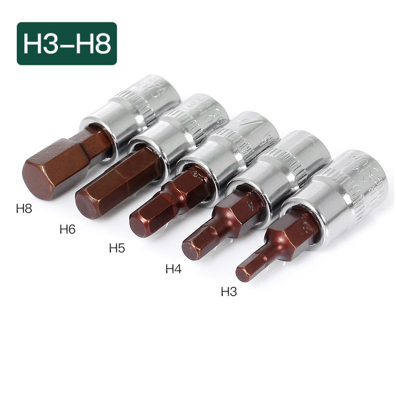 Impact Allen Key Hex Bit Socket Set 1/4″ Drive H2 H2.5 H3 H4 H5 H6 H8 2mm to 8mm