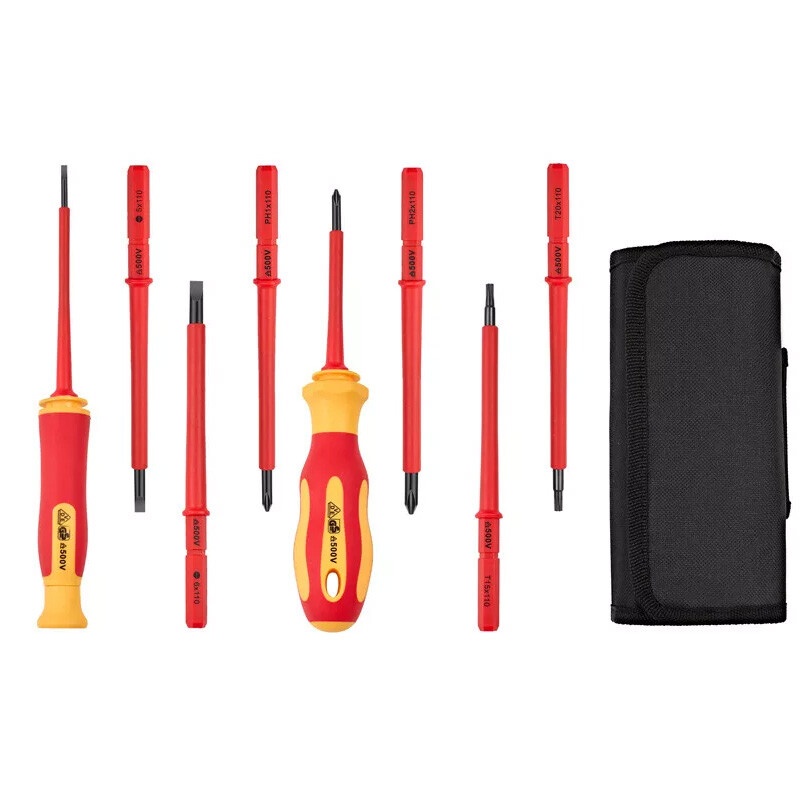 10pc Electrician’s Insulated Magnetic Electrical Hand Screwdriver Tool Set New