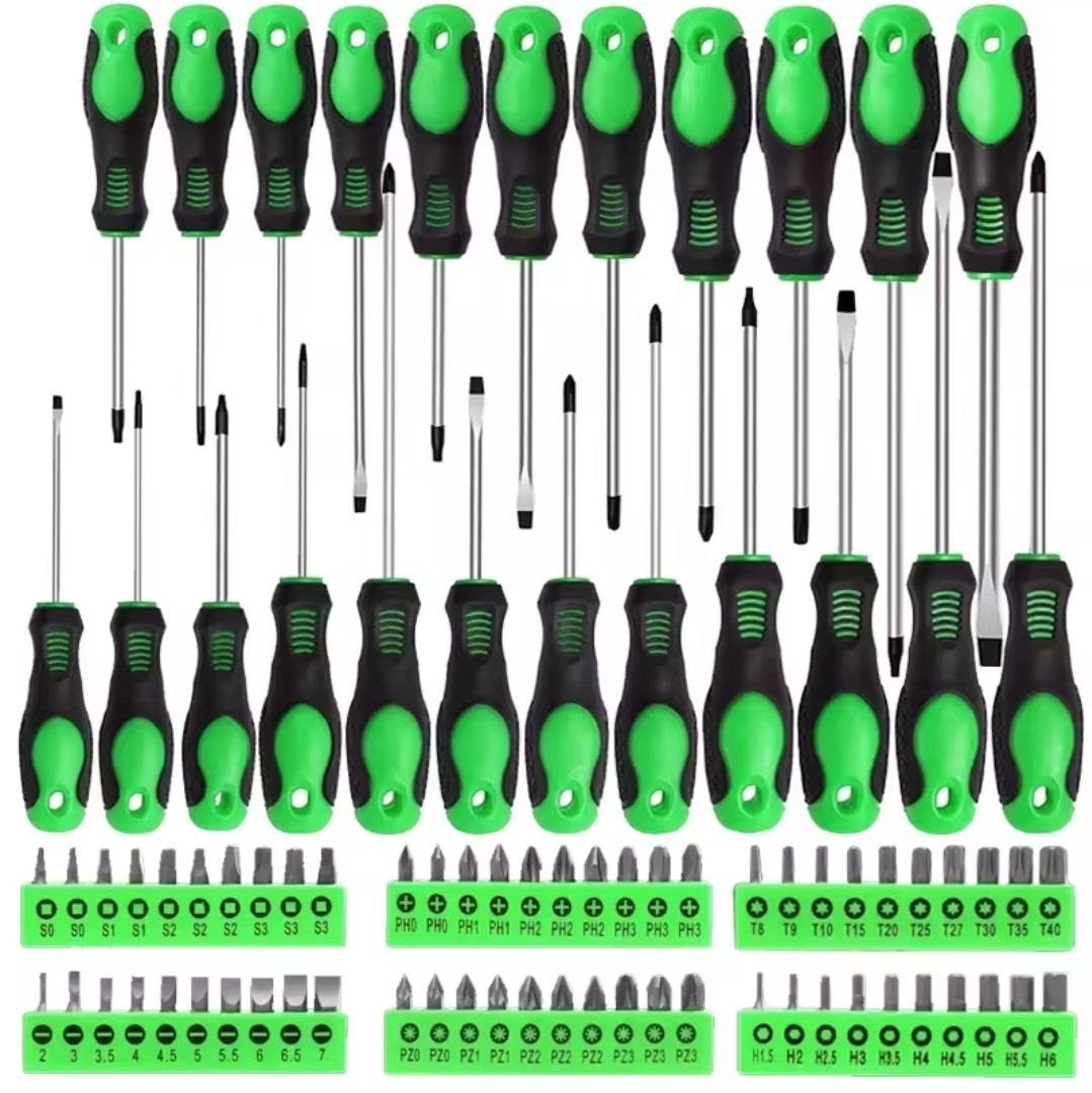 100pcs Screwdriver Bit Set Magnetic Insulated w/ Plastic Holder Tool Kit