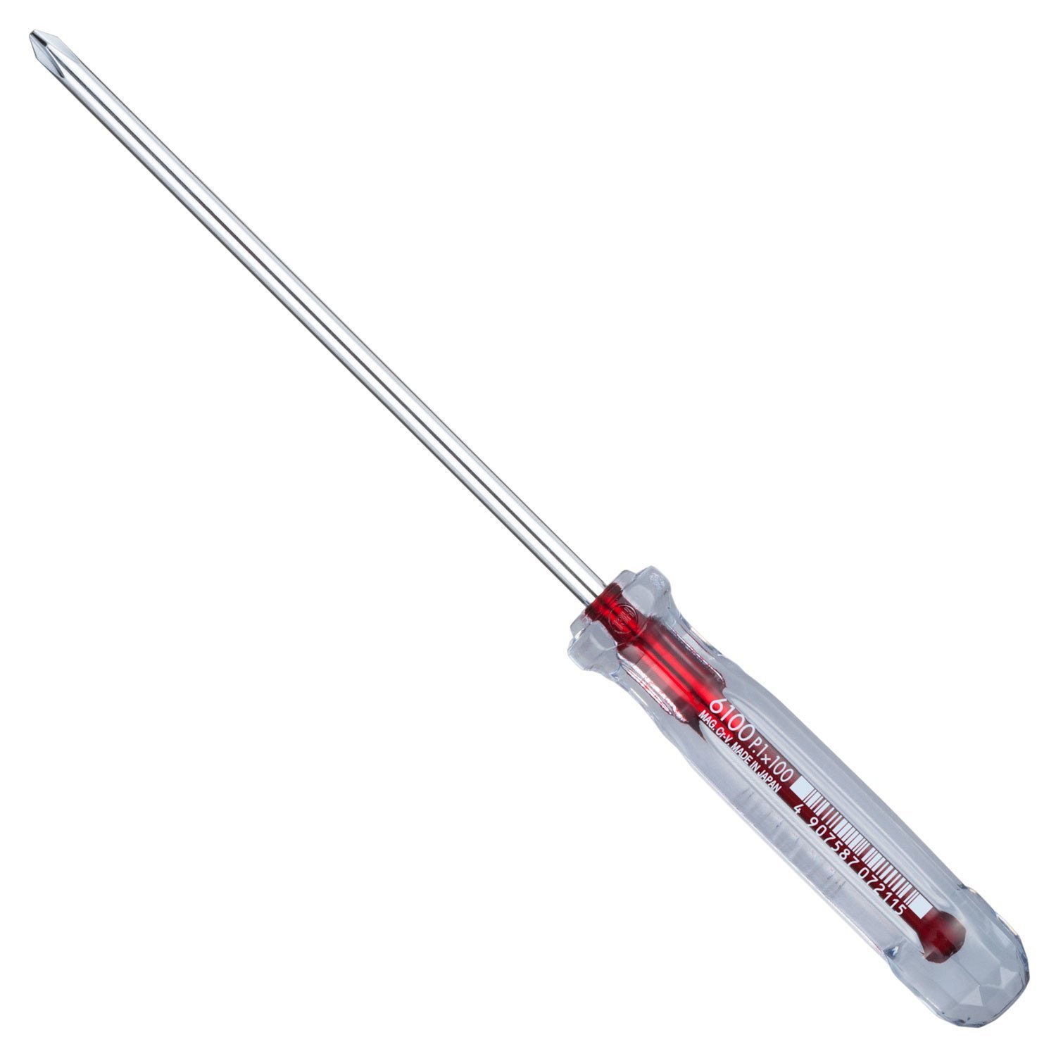 VESSEL CRYSTALINE Screwdriver Thin Shank Type -4,+0,1,2, 50-250mm No.6100