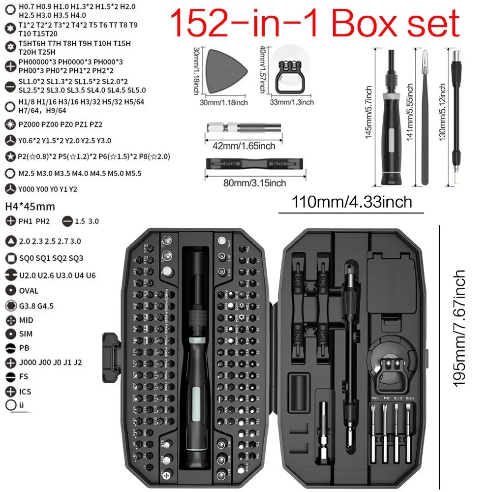 Precision Screwdriver Set 152 in 1 / 25 in 1 Laptop PC Phone Repair Tool Kit Tor