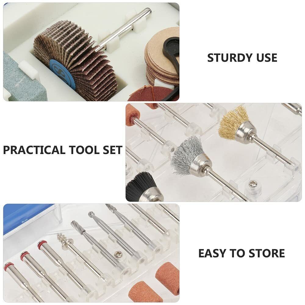 365Pc Abrasive Dremel Rotary Tool Accessories Kit Grinding Sanding Polishing Set