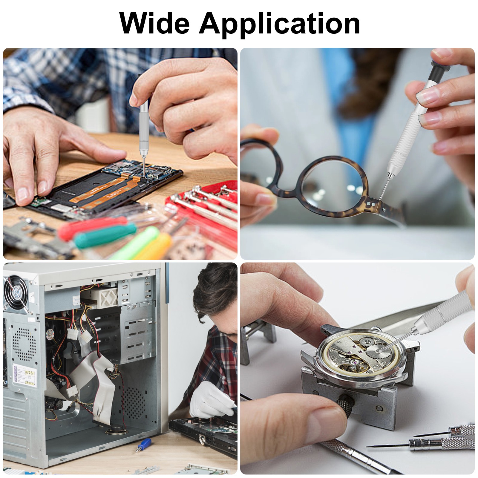1 Set Portable Multi-Use Precision Screwdriver Kit for Watch Glasses Repair Tool