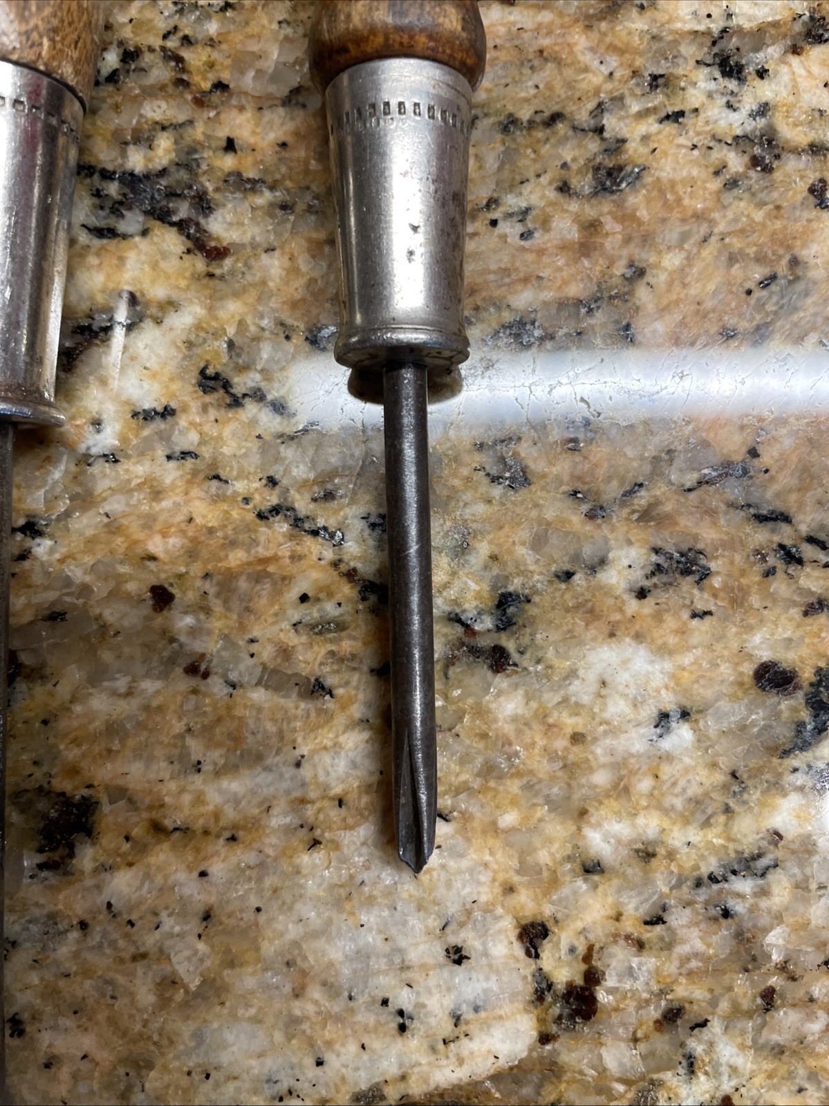 Wood Handle Screwdrivers Vintage Lot Of 3
