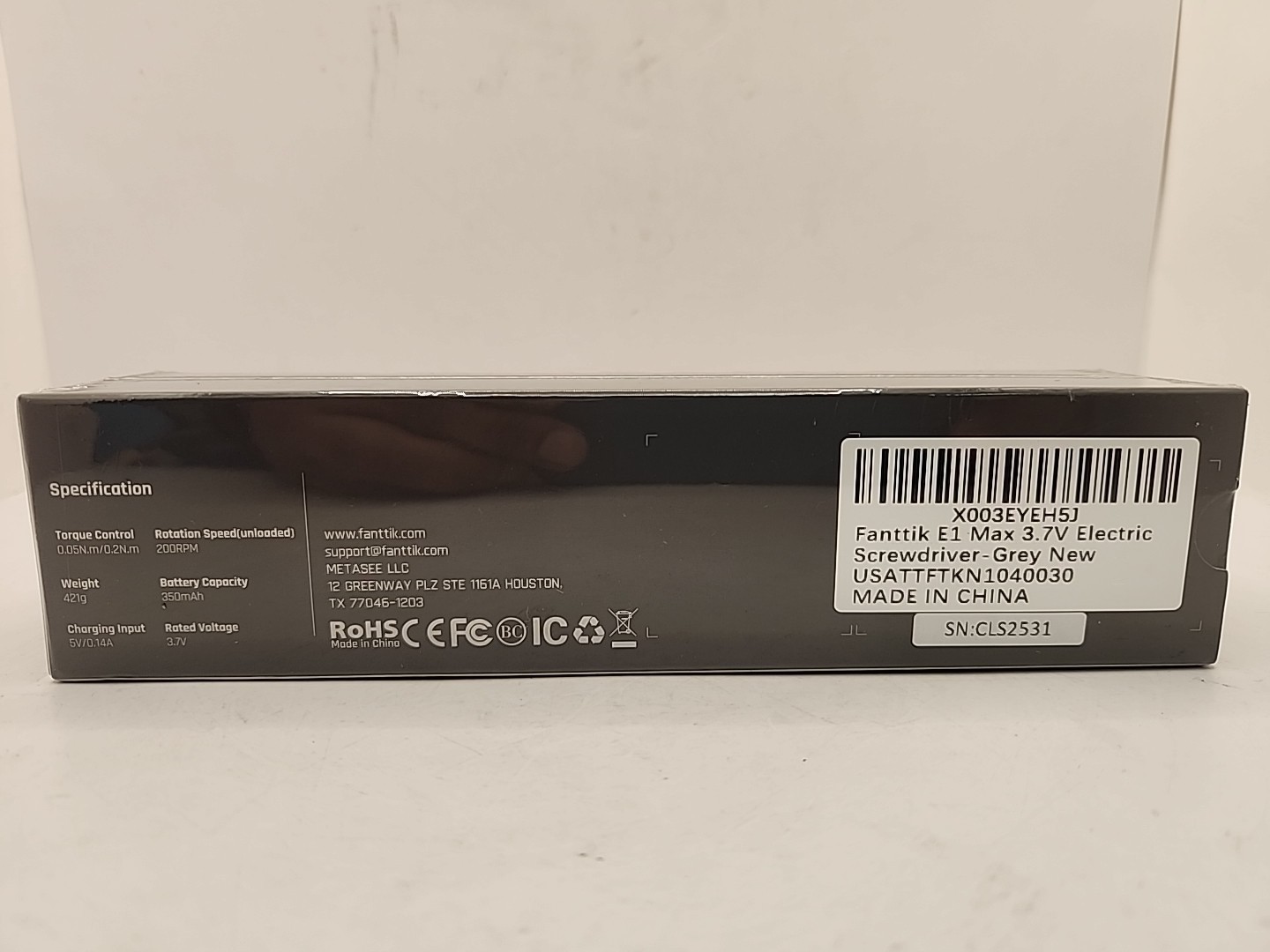NEW Fanttik E1 MAX 3.7V Mini Electric Screwdriver Set Grey USAN1040030