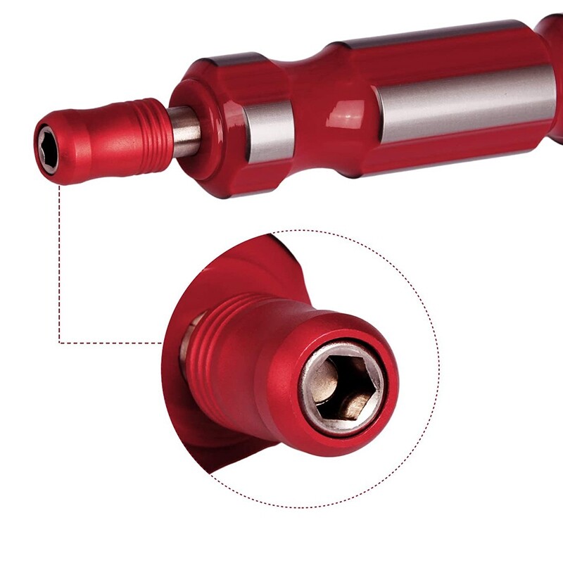 BROPPE 1/4″ Hex Quick Change Screwdriver Handle Heavy Duty Bits Holder Magnetic