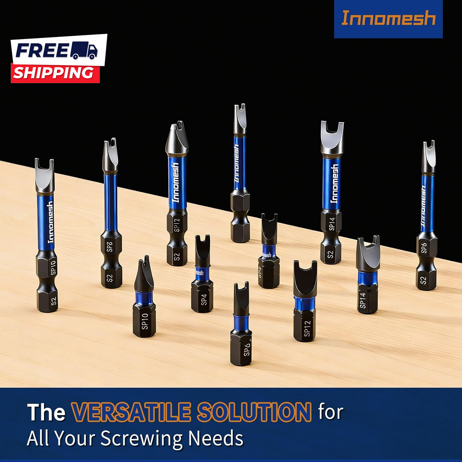 Magnetic Spanner Bit Set 1″ 6-Piece Security Bits SP4 SP6 SP8 SP10 SP12 SP14