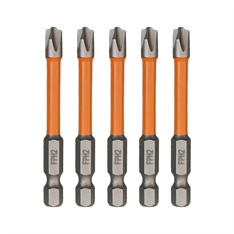5PC FPH2 Impact Screwdriver Bit Set-S2 Steel 65mm & 110mm Slotted Heads 2025 NEW