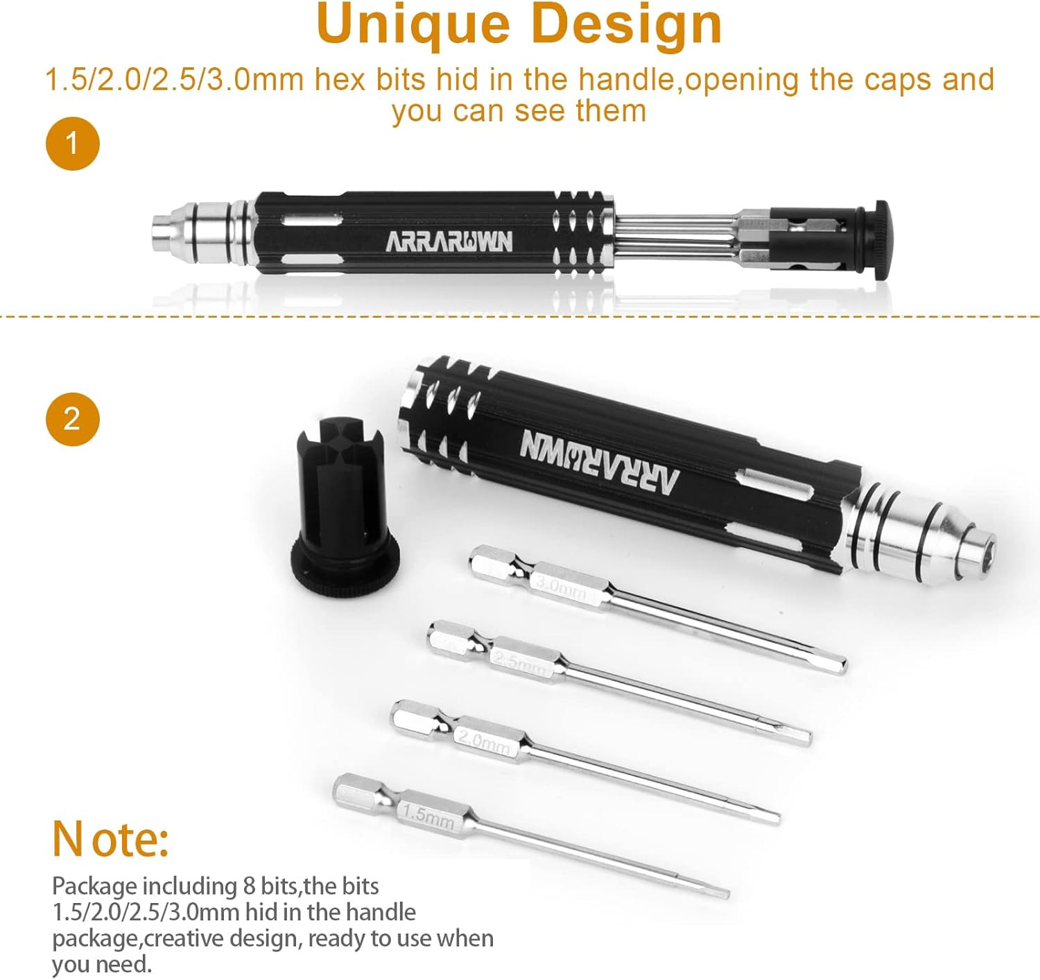 10 in 1 RC Model Repair Tools Kit with 1.5/2.0/2.5/3.0/4.0/5.5Mm Hex Screwdriver