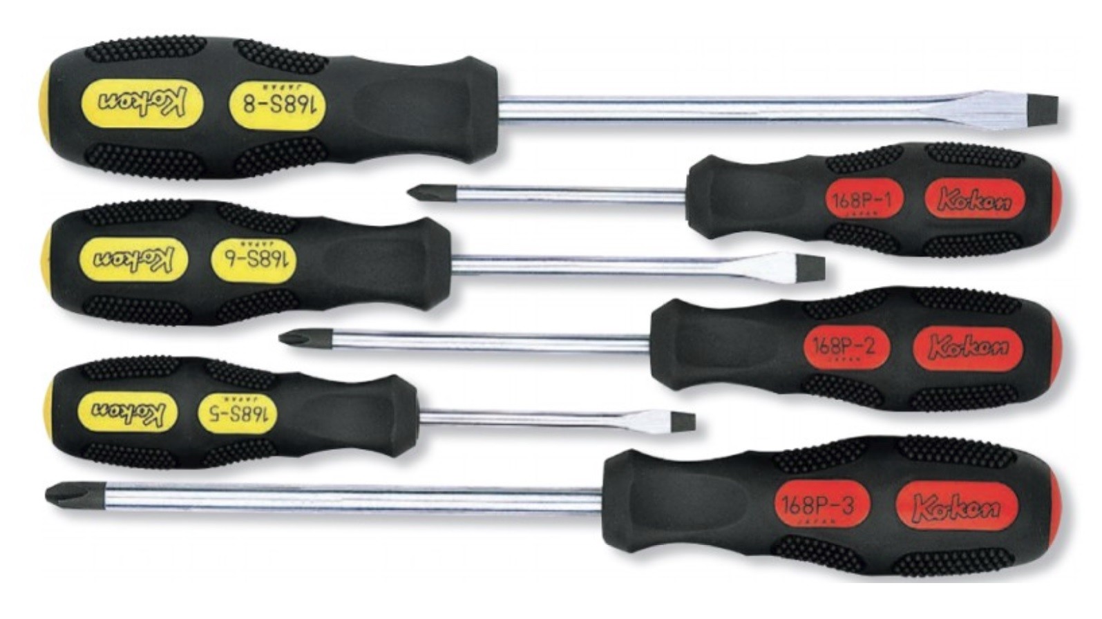 KOKEN STANDARD SCREWDRIVER SET 6 PCS 168PS/6 MADE IN JAPAN
