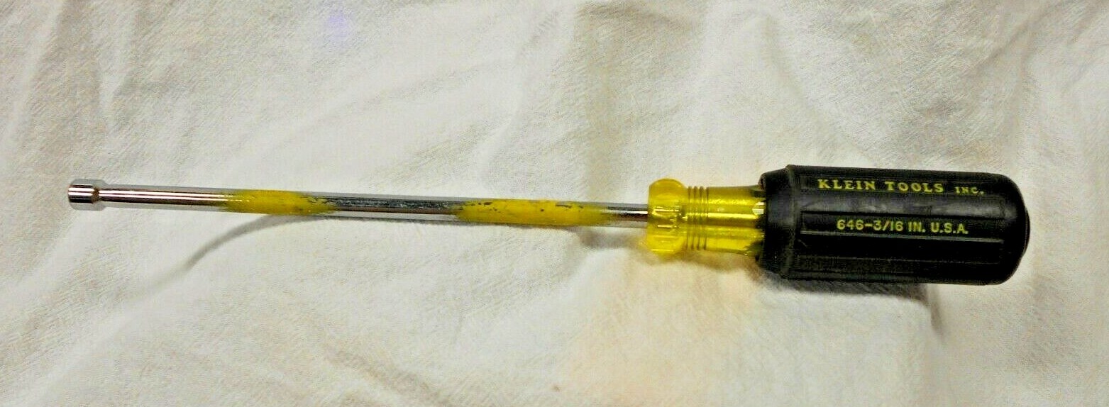 Klein Tools 3/16″ Nut Driver 6 Inch Hollow Shaft, Cushion Grip 646-3/16