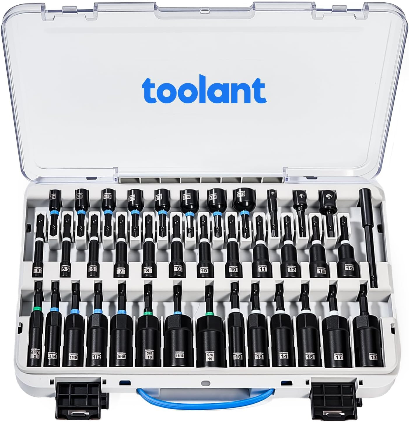 Impact Magnetic Nut Driver Set, 38Pcs Impact Driver Bit Set, Deep Nut Driver Set