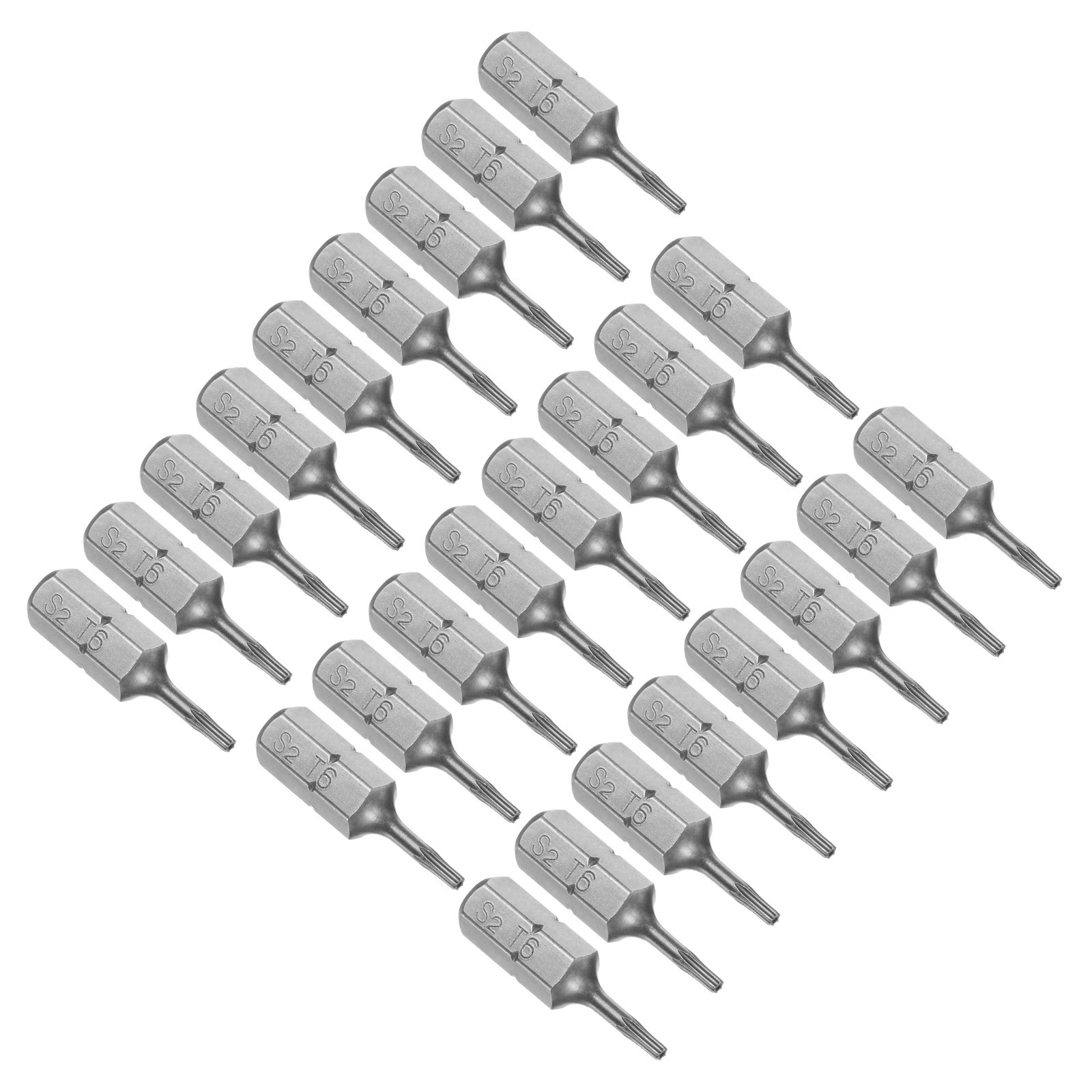 25pcs Torx Screwdriver Bits 1/4″ Hex Shank 25mm T6 Magnetic Screwdrivers Bit