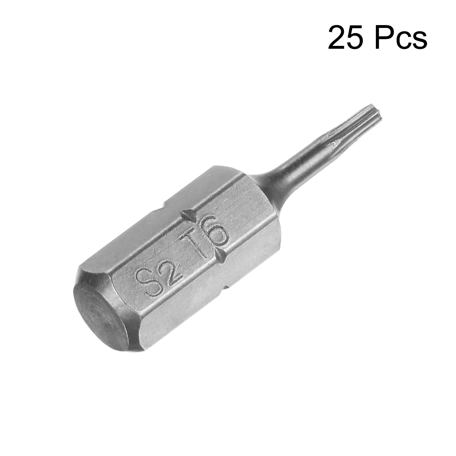 1/4″ Torx Screwdriver Bits 25mm Length S2 Alloy SteelT6 Screw Driver Bit 25Pcs