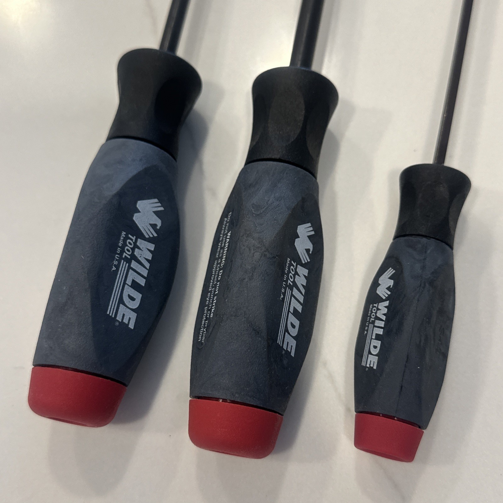 Wilde Tools 3 Piece Flathead Slotted Screwdriver Set Made In The USA