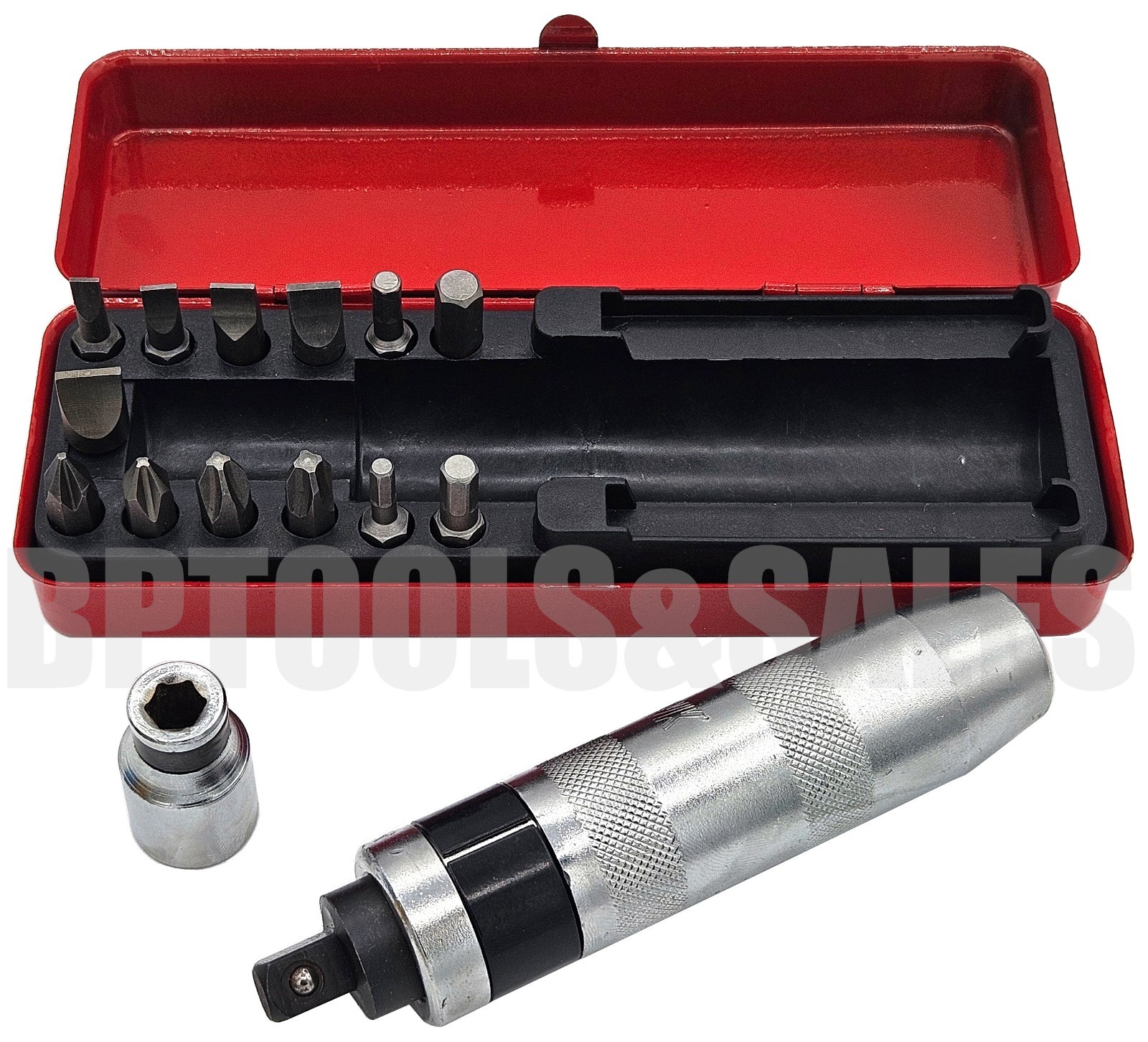 Heavy Duty 14Pcs 1/2″ Drive Impact Driver Set Screw Remover Tightener Reversible