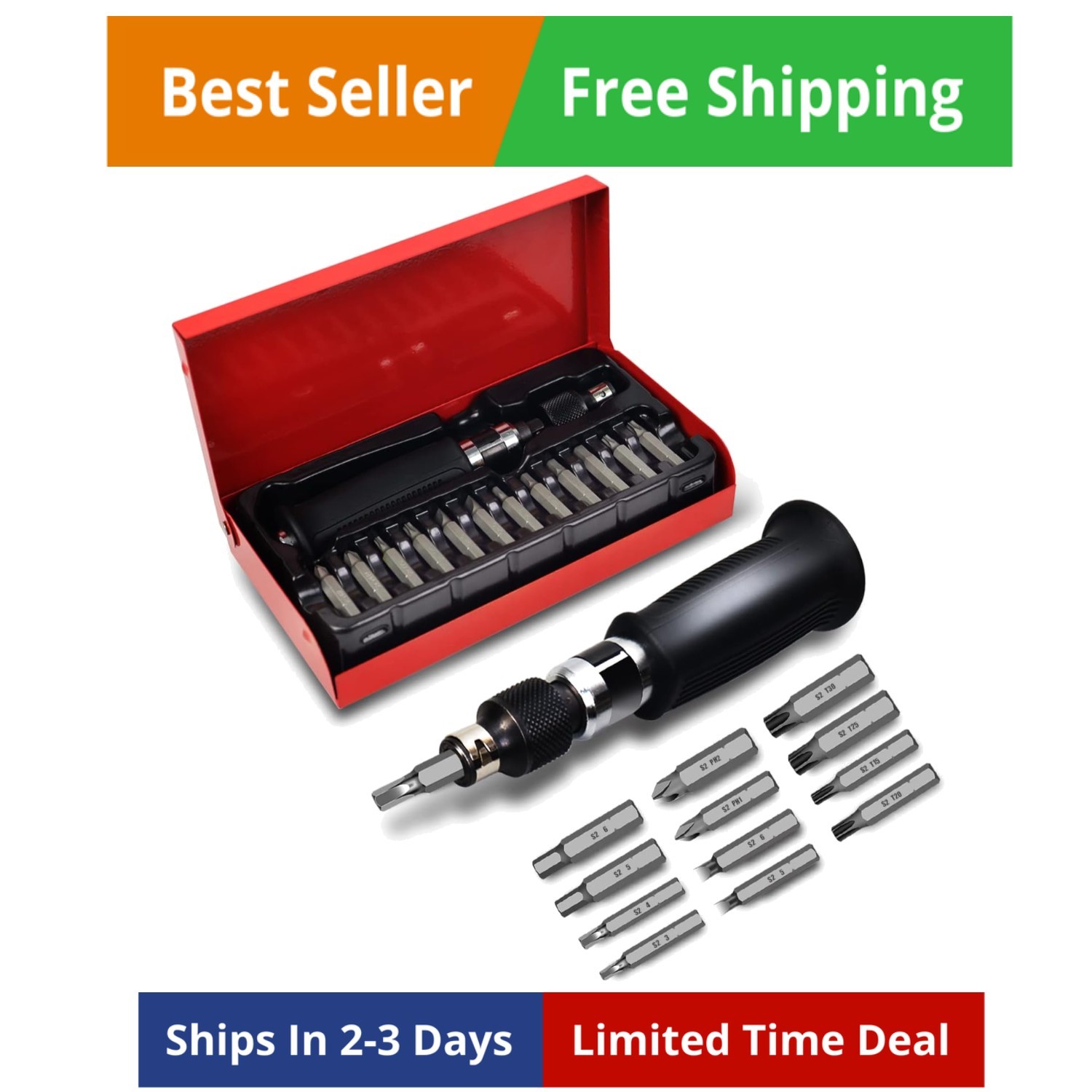 Hand Manual Reversible Impact Driver Set Extractor Impact Screwdriver S2 Stee…