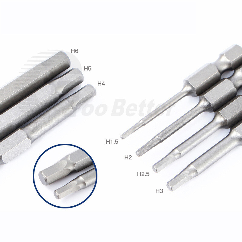 Hex Allen Key Bit Set Screwdriver Socket 50mm Long Impact Driver Drill Magnetic