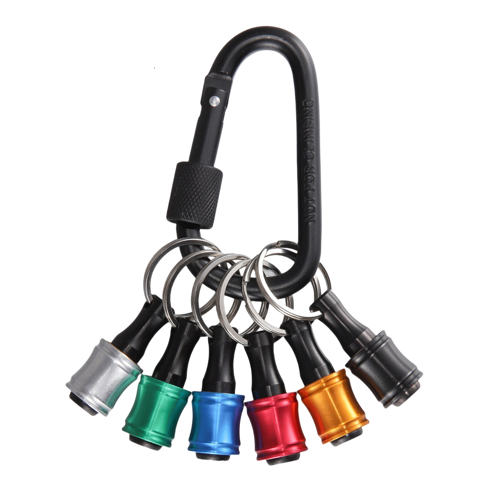 1/4″ Hex Shank Quick Release Keychain Screwdriver Drill Bit Holder carry aroundA