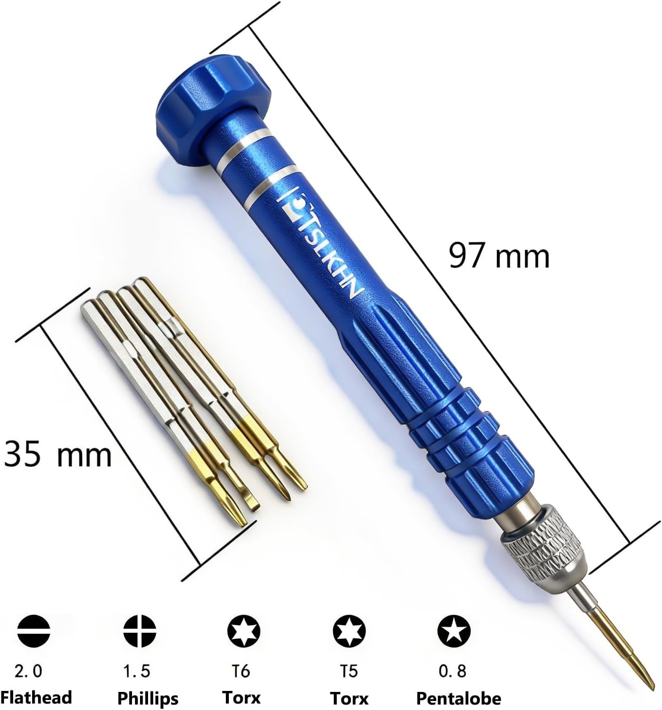 Compact All-in-One 5-in-1 Screwdriver Set, Durable Magnetic Tool for Technicians