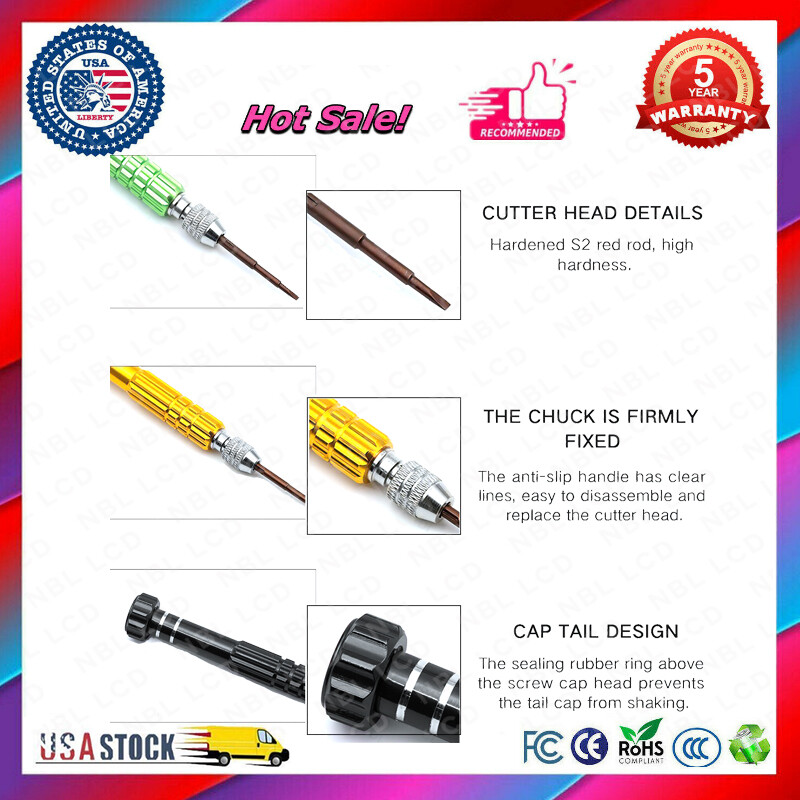 6 In 1 Screwdriver Repair Tool Kit For iPhone 11 12 13 Pro Max X 8 Plus 7 Phone