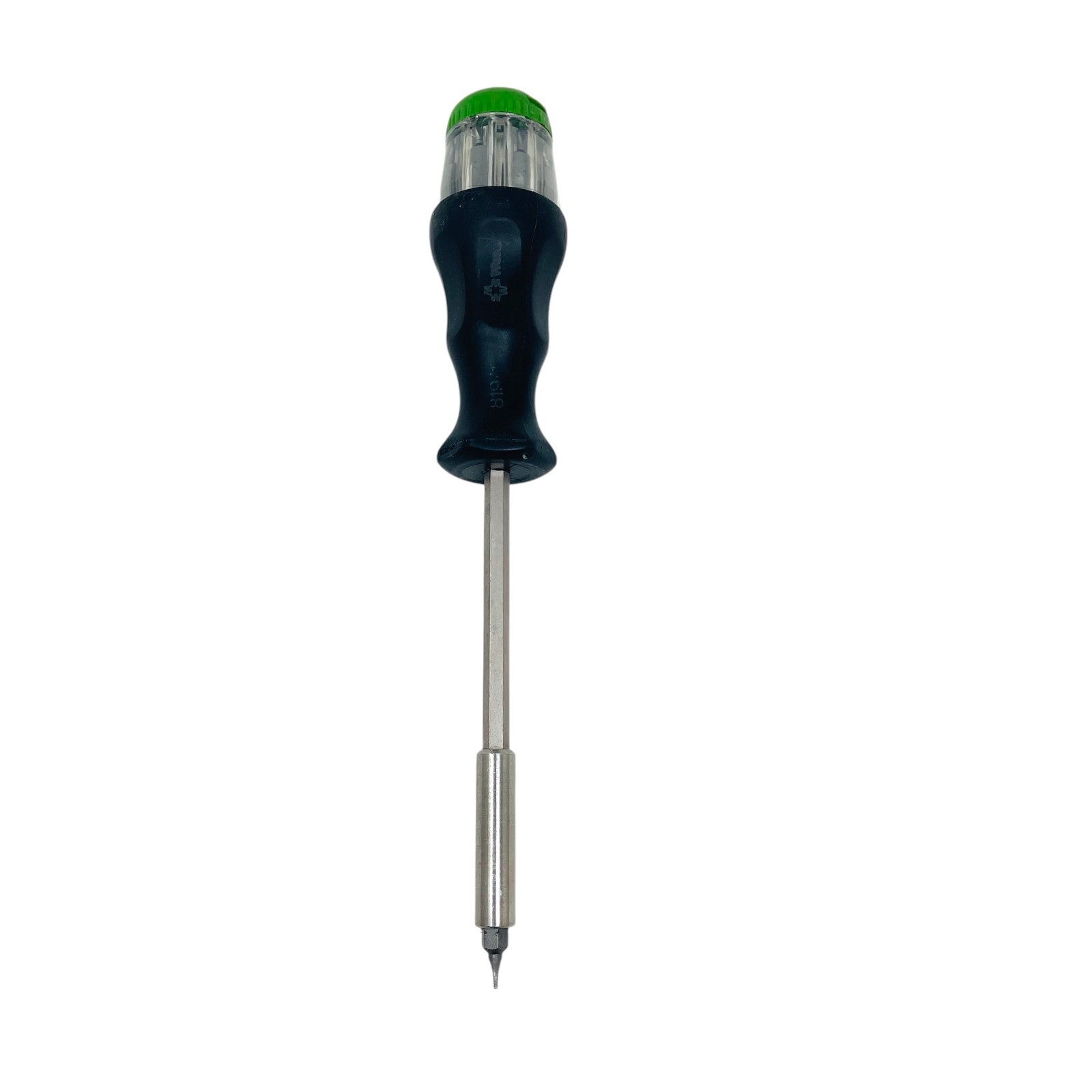 Professional Wera 819/1 Screwdriver with Integrated Bit Magazine Green/Black