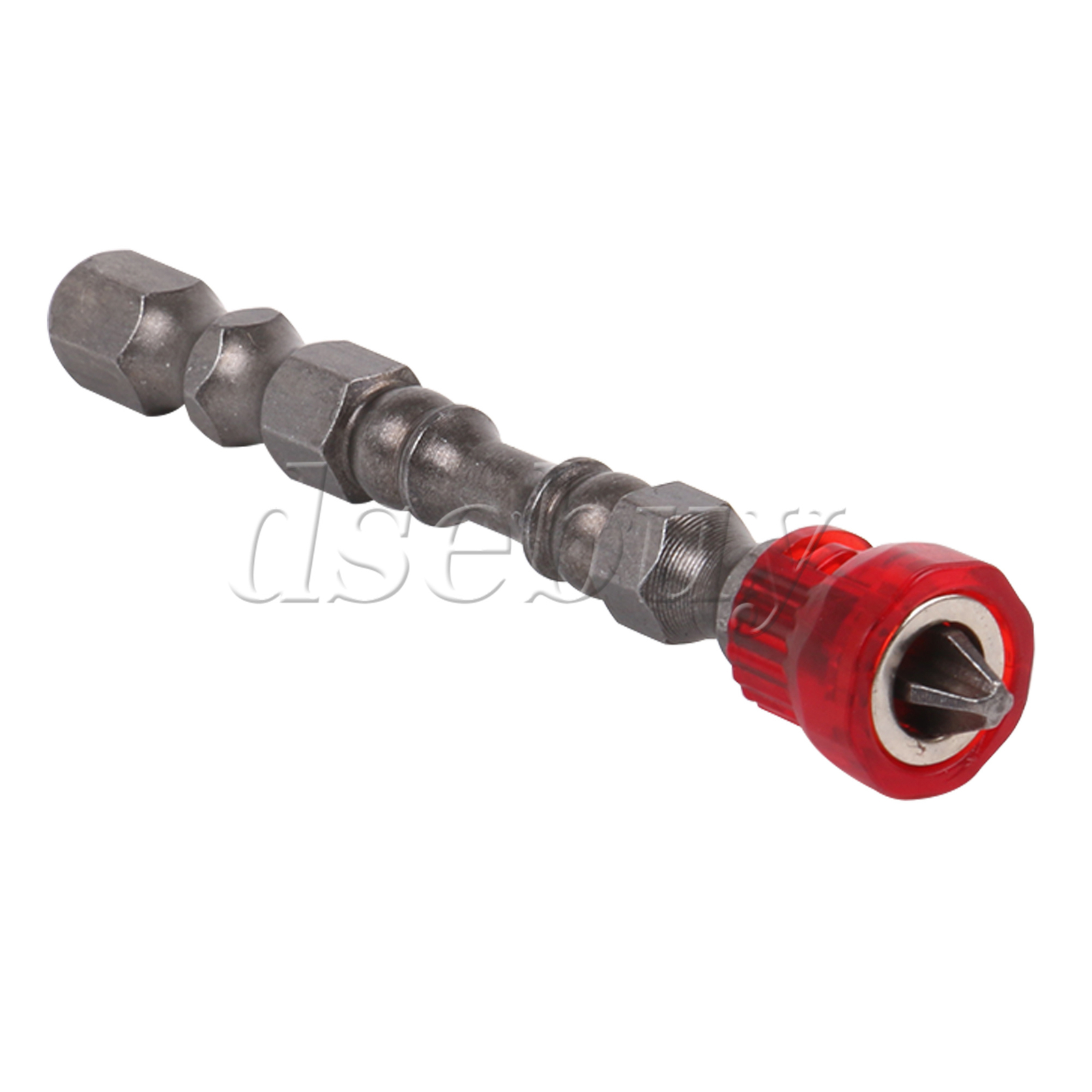 25PCS Magnetic Collar Design Screwdriver Bits 1/4″ Hex Shank S2 Chrome Steel Red