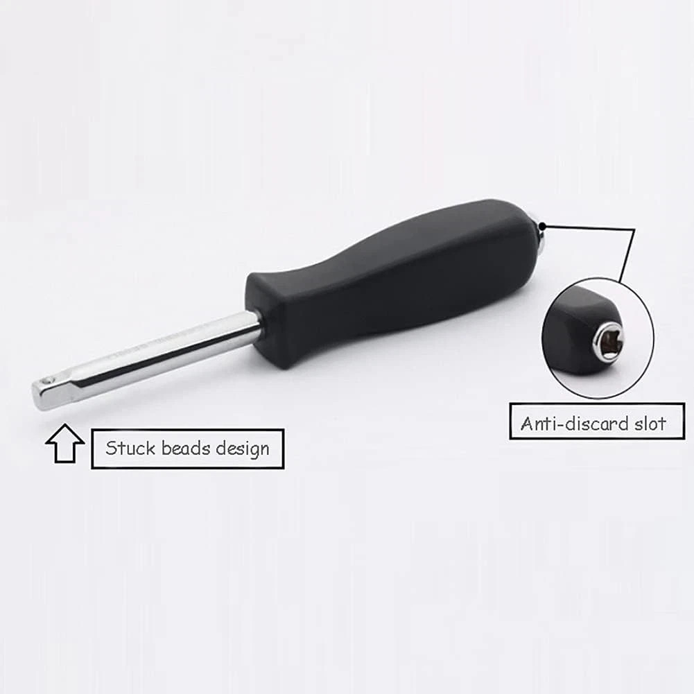3 PACK Black 1/4 Inches Drive Spinner Handle Socket Driver Handle for Repair Mai