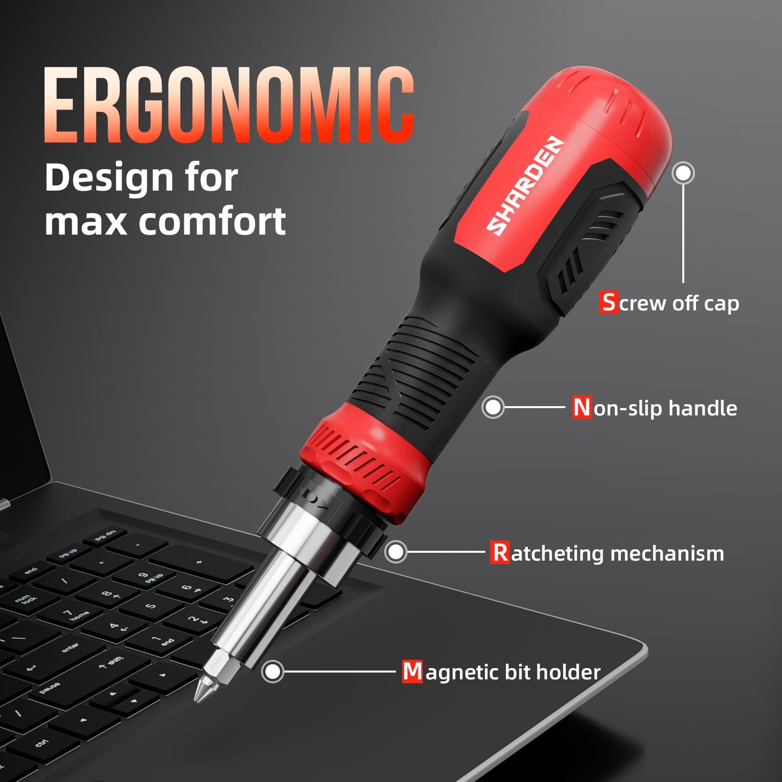26-in-1 Ratcheting Screwdriver Set Multi Ratchet Screwdriver Multi Screwdrive…