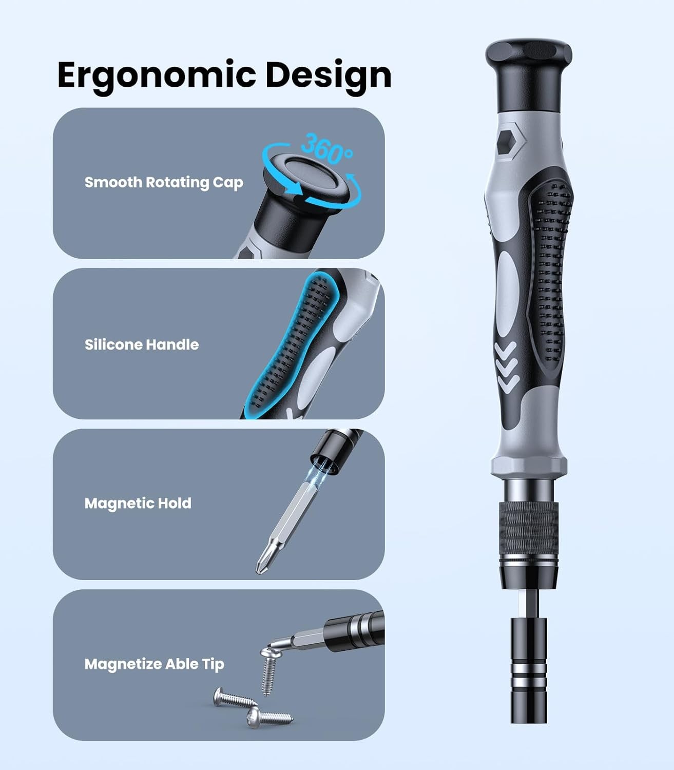 Magnetic Precision 115 in 1 Repair Screwdriver Set PC Phone Electronics Tool Kit