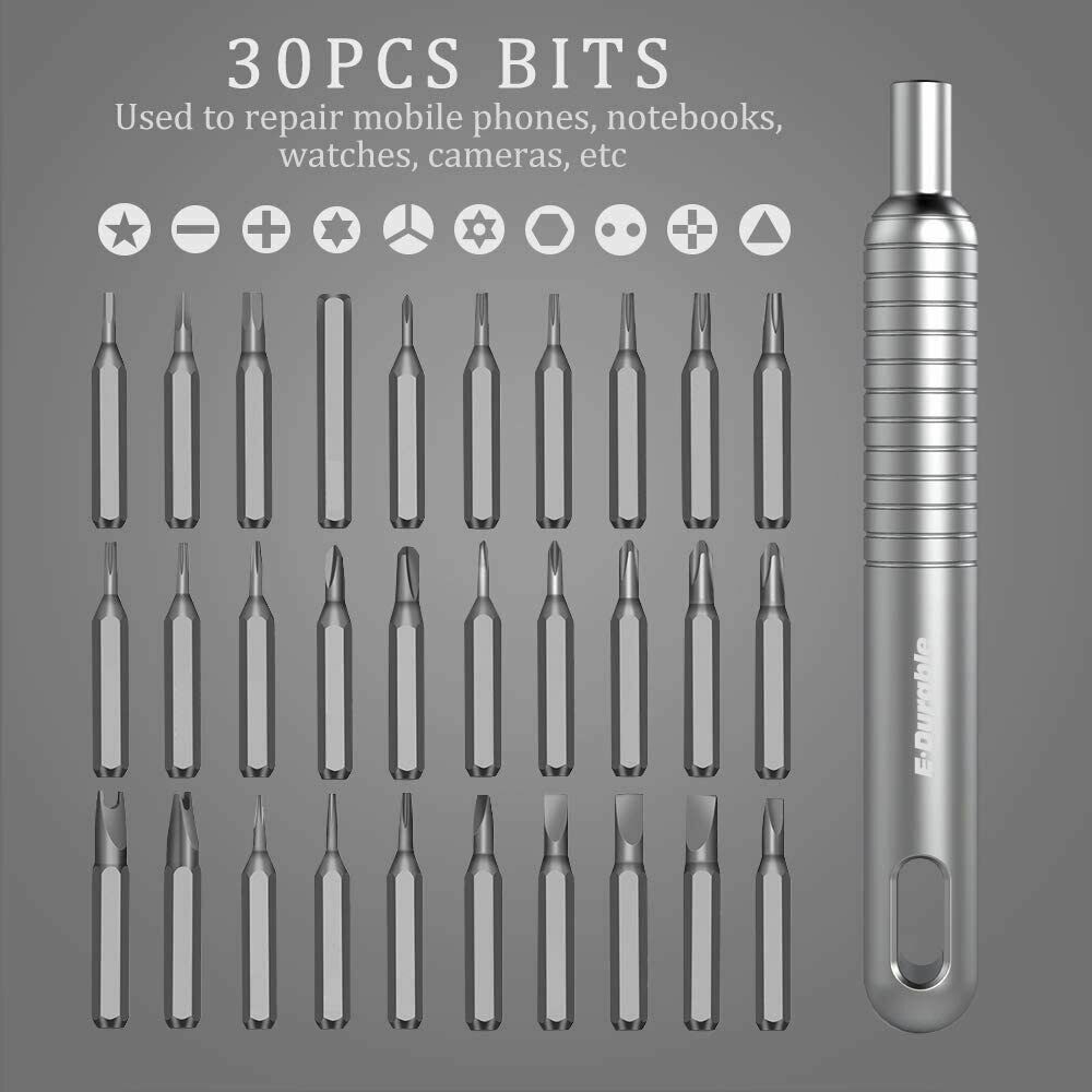 30PC Bits Screwdriver for Phone Watch Camera Computer Laptop Switch Game Console
