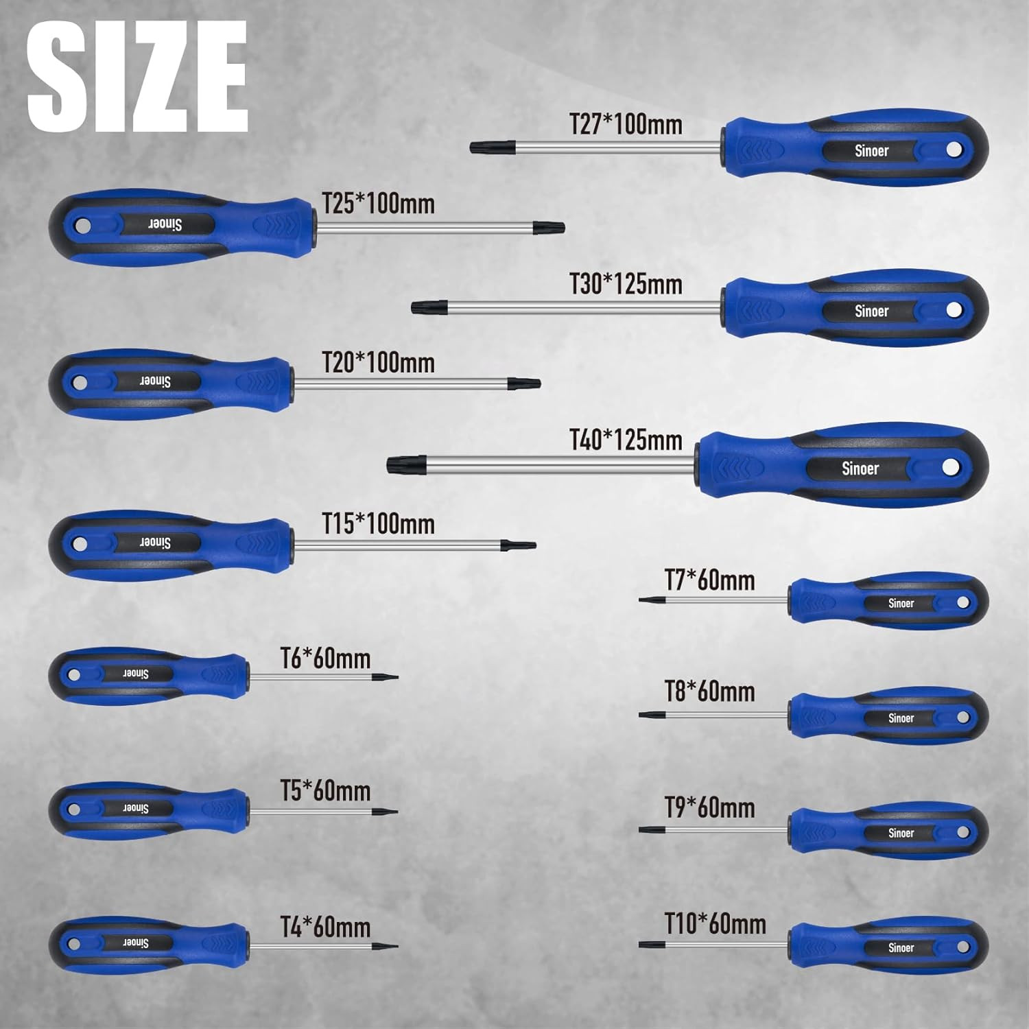 14PC Torx Star Screwdriver Set Magnetic T5-T40 CR-V Steel Repair Tools